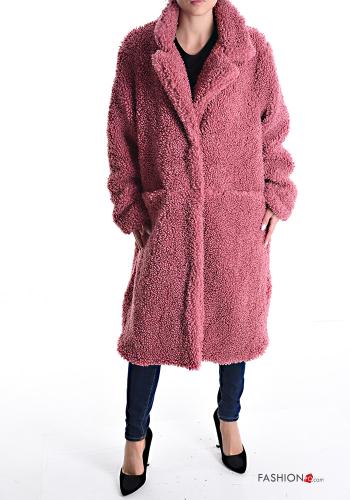 Abrigo Teddy con botones con bolsillos - ph 1