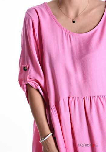 Abito oversize girocollo maniche a tre quarti - ph 4