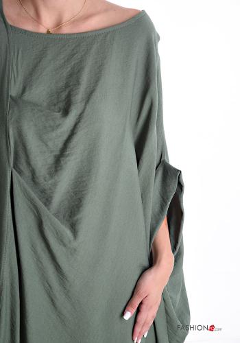 asymmetrical long maxi oversized Dress 3/4 sleeve - ph 4