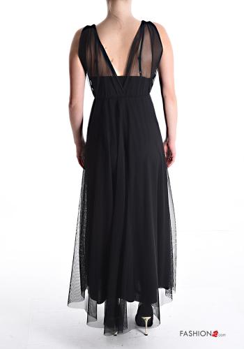 Abito lungo tulle senza maniche scollo a V - ph 2