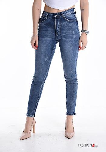 Cotton Jeans with buttons with zip with pockets - ph 1