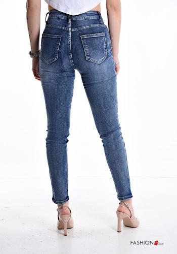Cotton Jeans with buttons with zip with pockets - ph 2