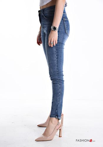 Cotton Jeans with buttons with zip with pockets - ph 3