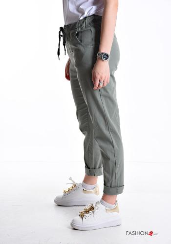 Pantalone in Cotone con tasche con coulisse - ph 3