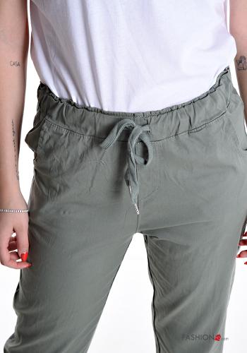 Pantalone in Cotone con tasche con coulisse - ph 4