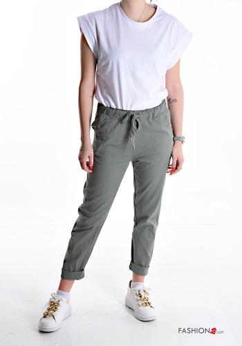 Pantalone in Cotone con tasche con coulisse - ph 5