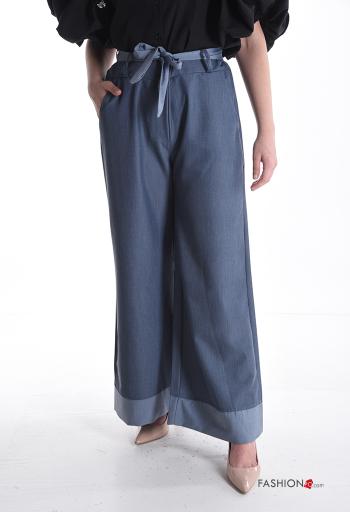 Pantalon en Coton avec ceinture en tissu - ph 1