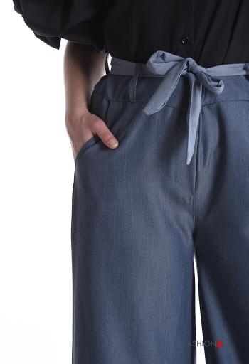 Pantalon en Coton avec ceinture en tissu - ph 4