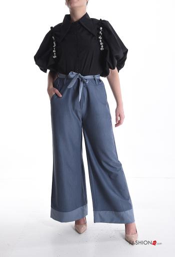 Pantalon en Coton avec ceinture en tissu - ph 5