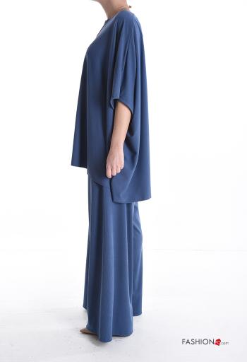 Ensemble coordonné manches courtes oversize wide leg avec collier avec élastique - ph 3