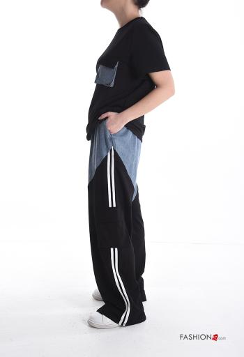 Survêtement en Coton manches courtes col rond avec poches avec élastique - ph 3