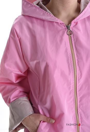 Giacca a vento maniche lunghe con fodera con cappuccio con tasche con zip - ph 4