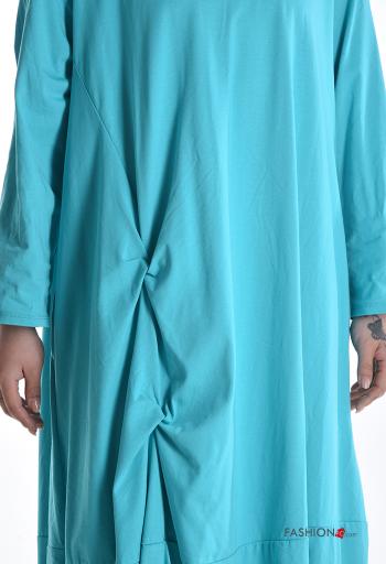 Abito in Cotone girocollo oversize maniche lunghe - ph 4