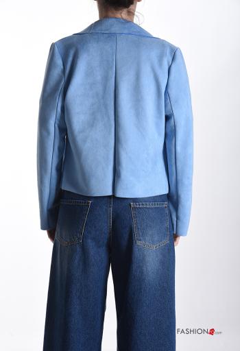 Giacca camoscio senza fodera con tasche con zip - ph 2