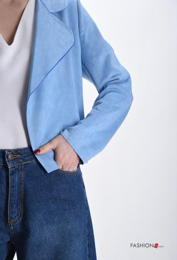 Giacca camoscio senza fodera con tasche con zip - ph 4