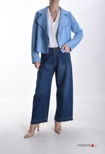 Giacca camoscio senza fodera con tasche con zip - ph 5