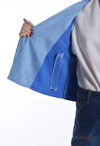 Giacca camoscio senza fodera con tasche con zip - ph 6