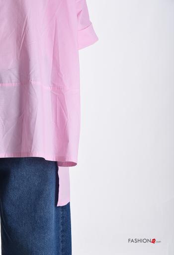 Tunica in Cotone girocollo asimmetrico oversize maniche corte - ph 4