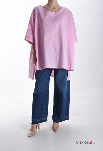 Tunica in Cotone girocollo asimmetrico oversize maniche corte - ph 5