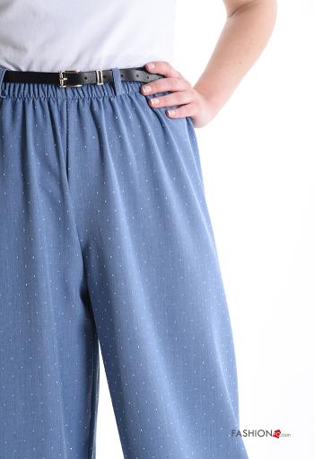 wide leg Trousers with belt with elastic - ph 4
