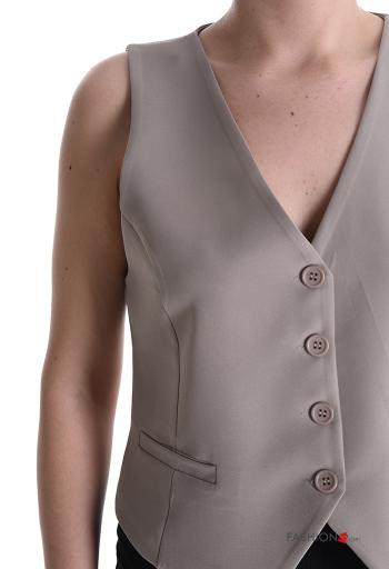 Gilet with buttons with v-neck - ph 4