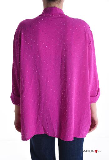 Cardigan maniche lunghe con strass - ph 2