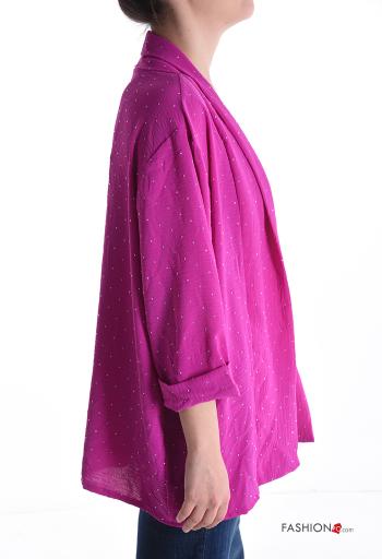 Cardigan maniche lunghe con strass - ph 3