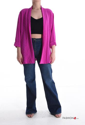Cardigan maniche lunghe con strass - ph 5
