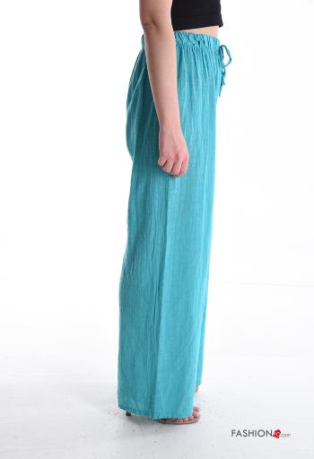 Pantalon en Coton wide leg avec élastique - ph 3