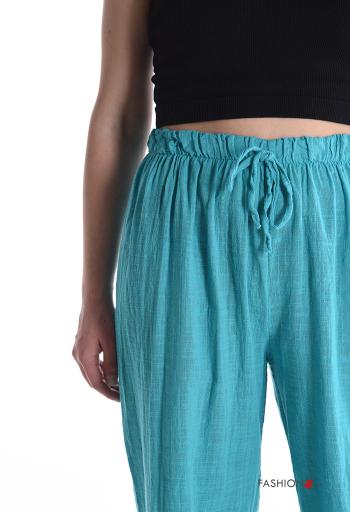 Pantalon en Coton wide leg avec élastique - ph 4
