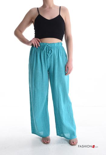 Pantalon en Coton wide leg avec élastique - ph 5