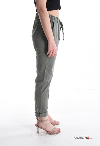 Pantalones de Algodón con bolsillos con elástico - ph 3