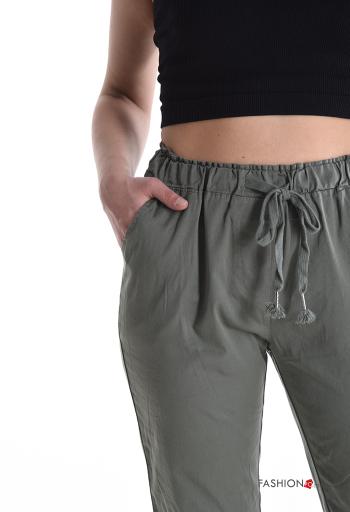 Pantalones de Algodón con bolsillos con elástico - ph 4