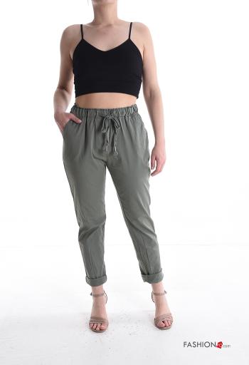 Pantalones de Algodón con bolsillos con elástico - ph 5