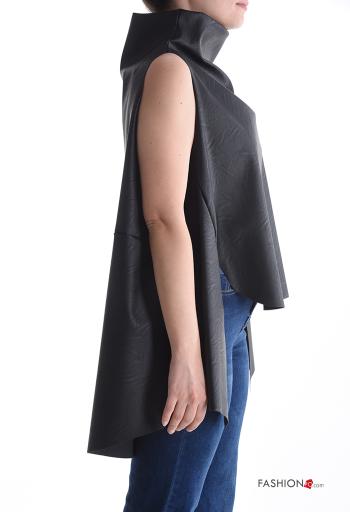 Smanicato ecopelle asimmetrico a collo alto - ph 3