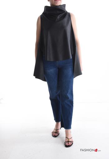 Smanicato ecopelle asimmetrico a collo alto - ph 5