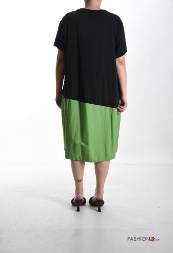 Vestido de Algodón con bolsillos con brillantes - ph 2