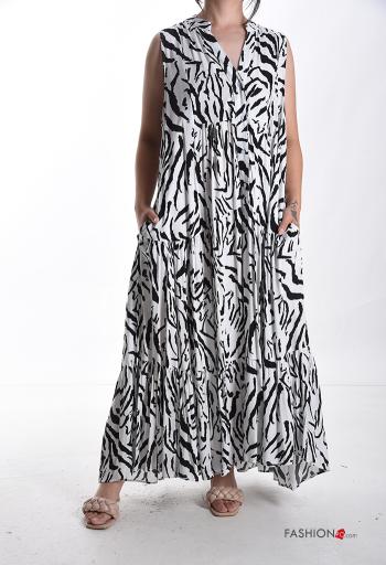 Vestido con botones con bolsillos