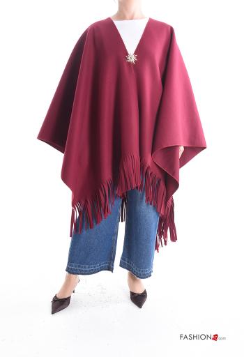 Poncho with fringe