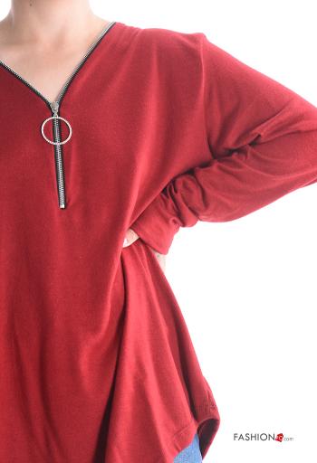 long sleeve Tunic with v-neck with zip - ph 4