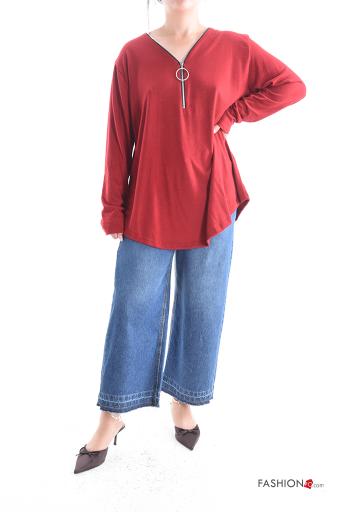 long sleeve Tunic with v-neck with zip - ph 5