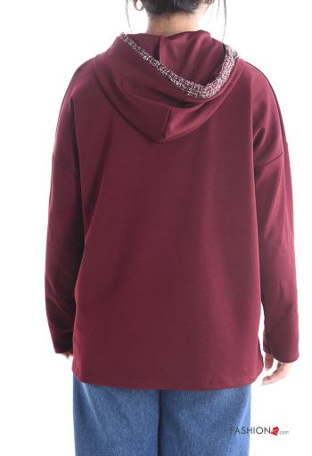 Sudadera De lurex manga larga estampado de corazón con capucha - ph 2