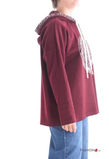 Sudadera De lurex manga larga estampado de corazón con capucha - ph 3