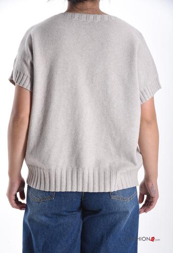 short sleeve crew neck Sweater - ph 2