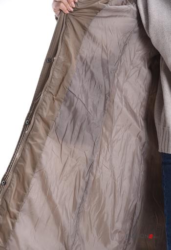 Piumino con cintura con cappuccio con zip con tasche - ph 5