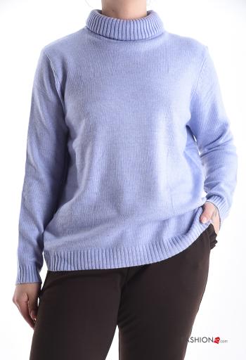 Jersey de Mezcla de Lana manga larga de cuello alto - ph 1