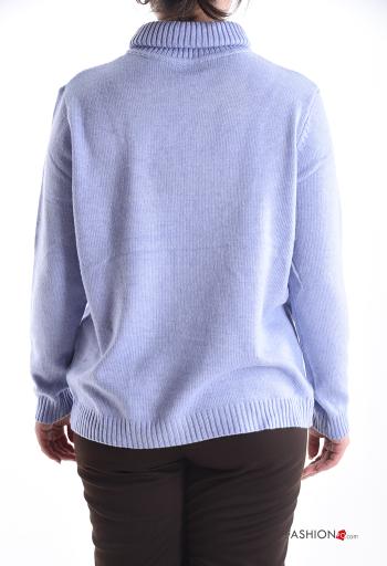 Jersey de Mezcla de Lana manga larga de cuello alto - ph 2