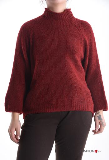Maglione in Misto Lana maniche lunghe a collo alto