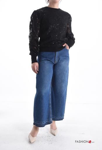 Camisola renda com lantejoulas - ph 5