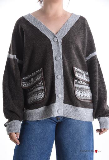 Blusão em Lã mista com botões com bolsos - ph 1